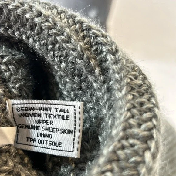 Bearpaw Knit Tall Women's Size 7 Sweater Boots 3 Button Gray Foldable 658W - Picture 11 of 13